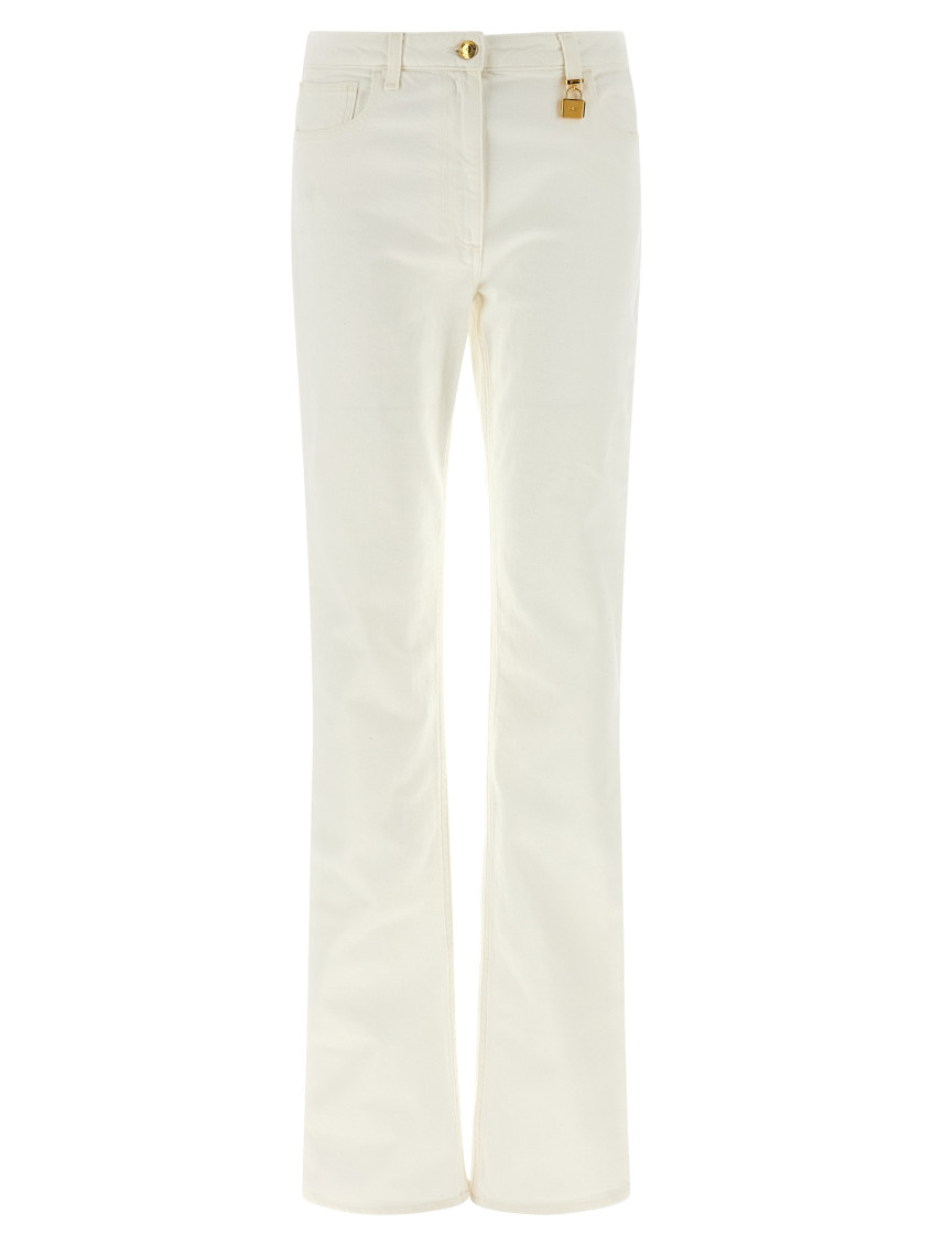 Jewel Padlock Jeans White