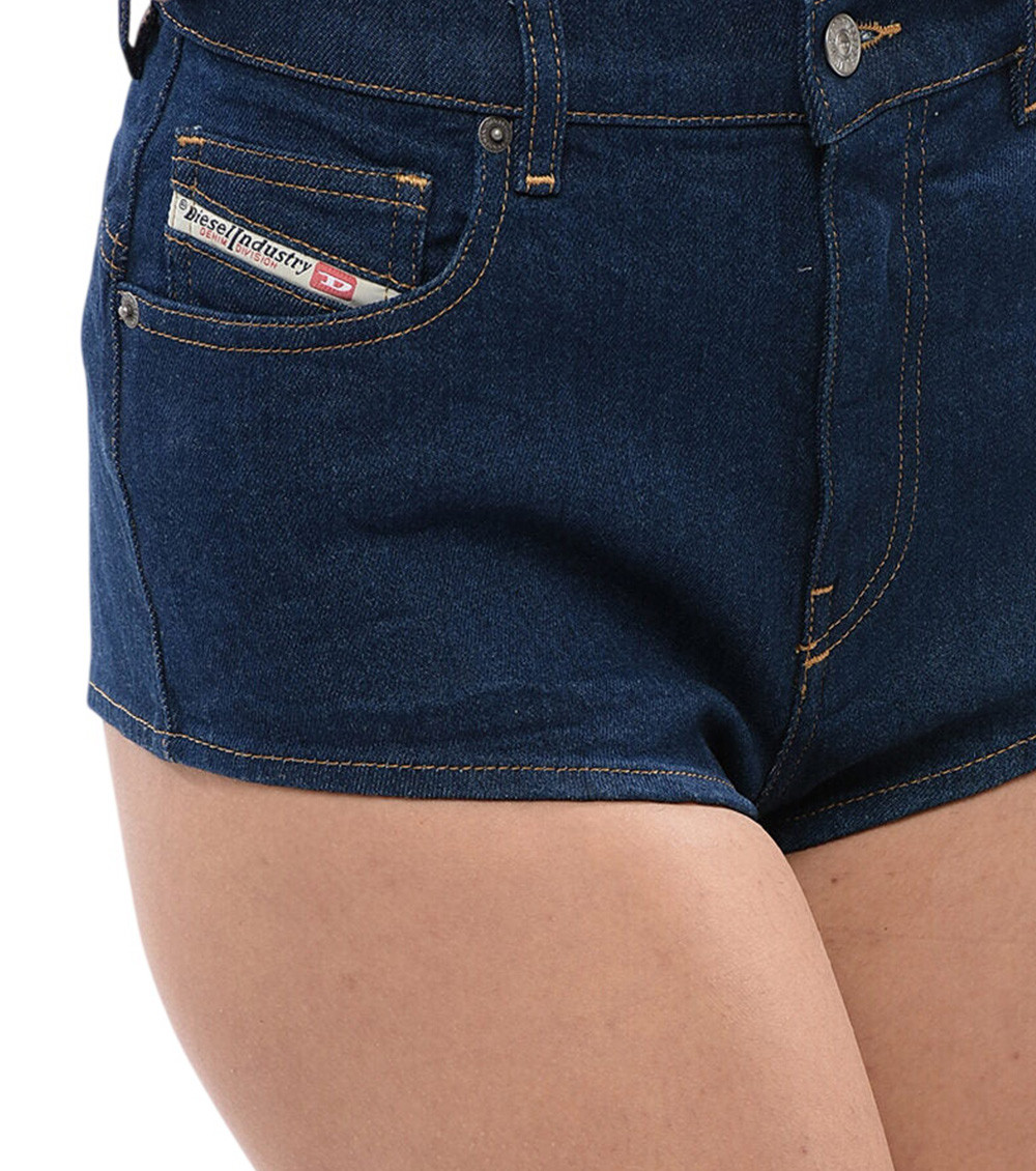 Blue Solid Shorts