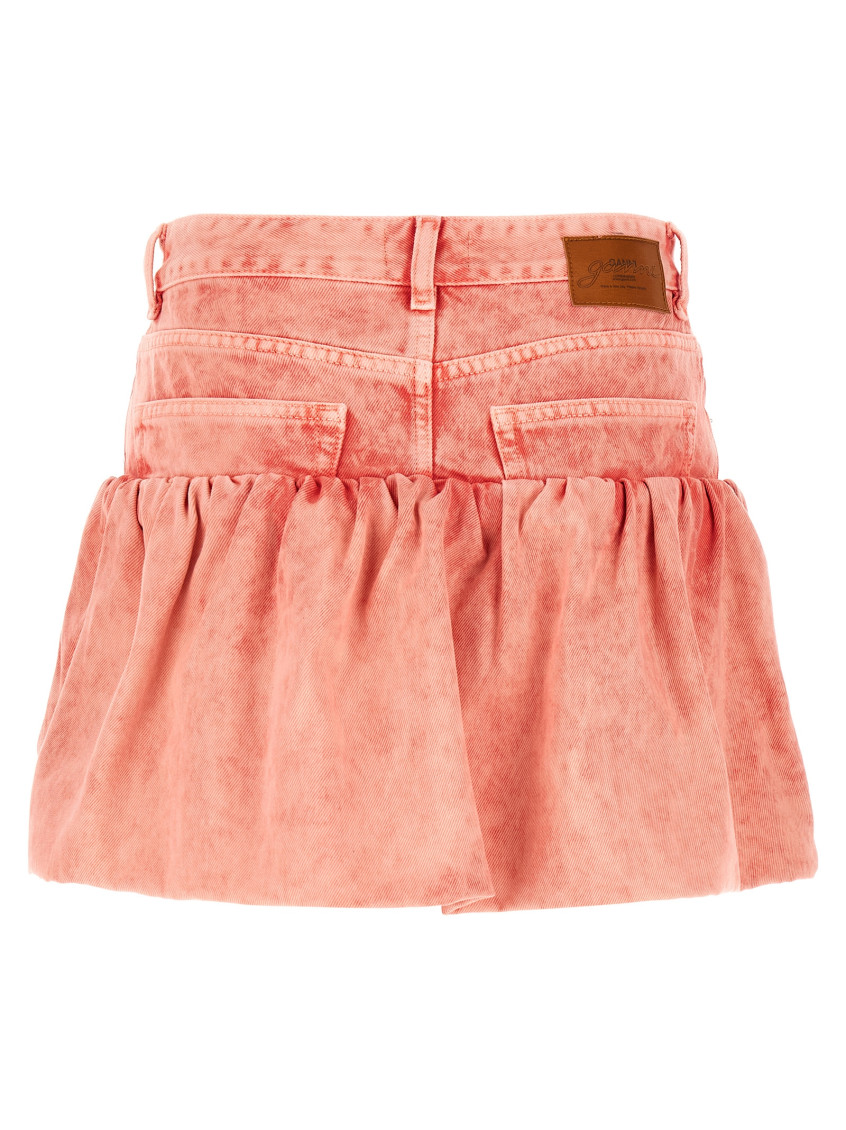 Pink Denim Jeans Skirt