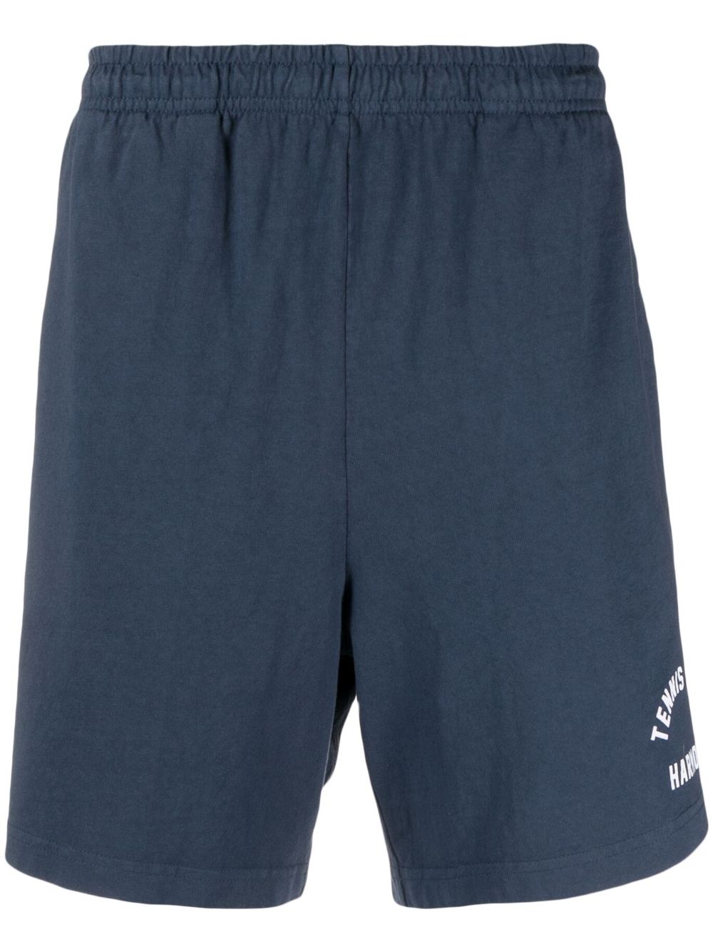 Logo-print cotton track shorts - Blue