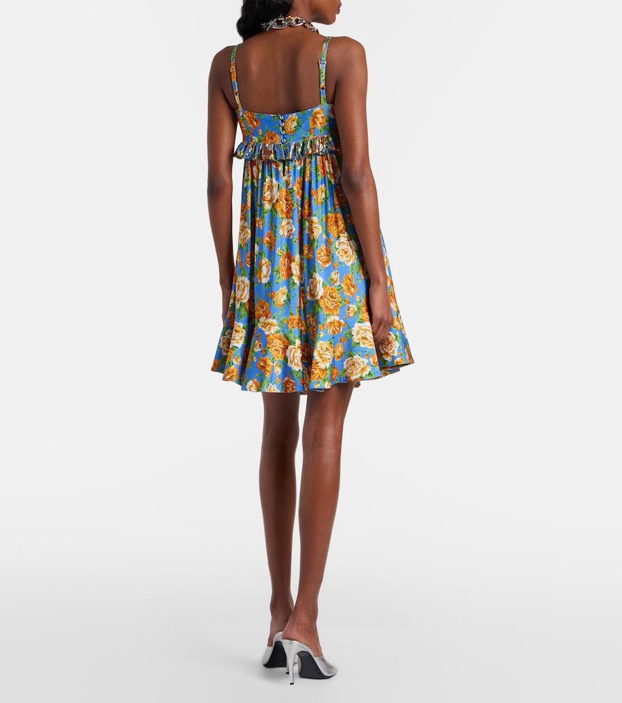 Floral chainmail minidress