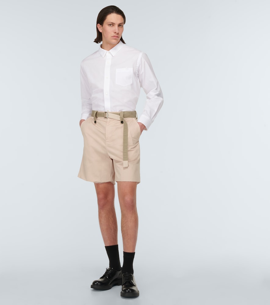 Sacai Cotton chino shorts