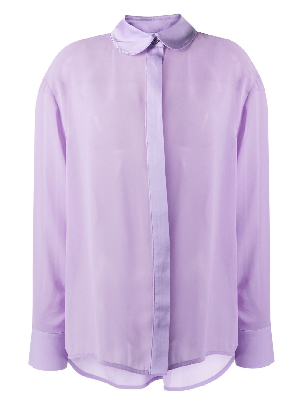 Semi-sheer pyjama shirt - Purple