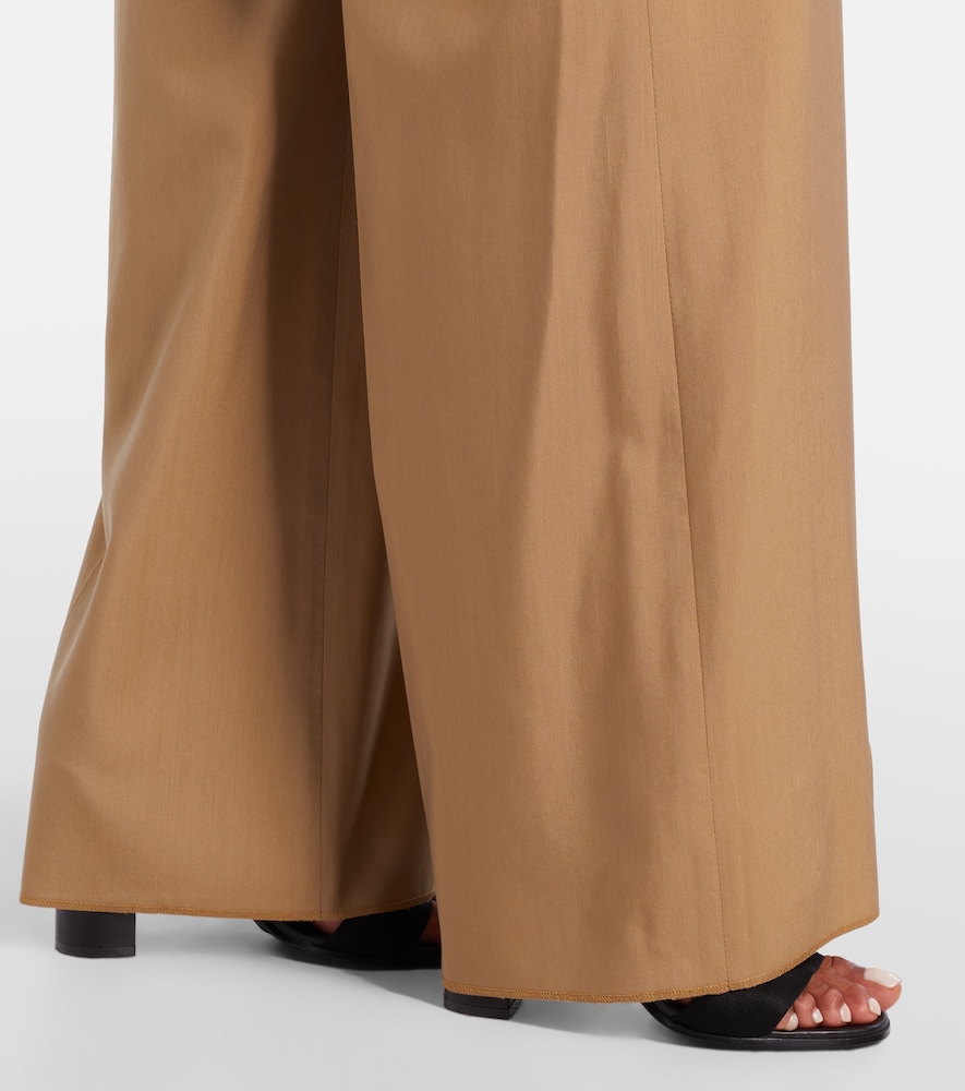 Bronte wool and silk wide-leg pants