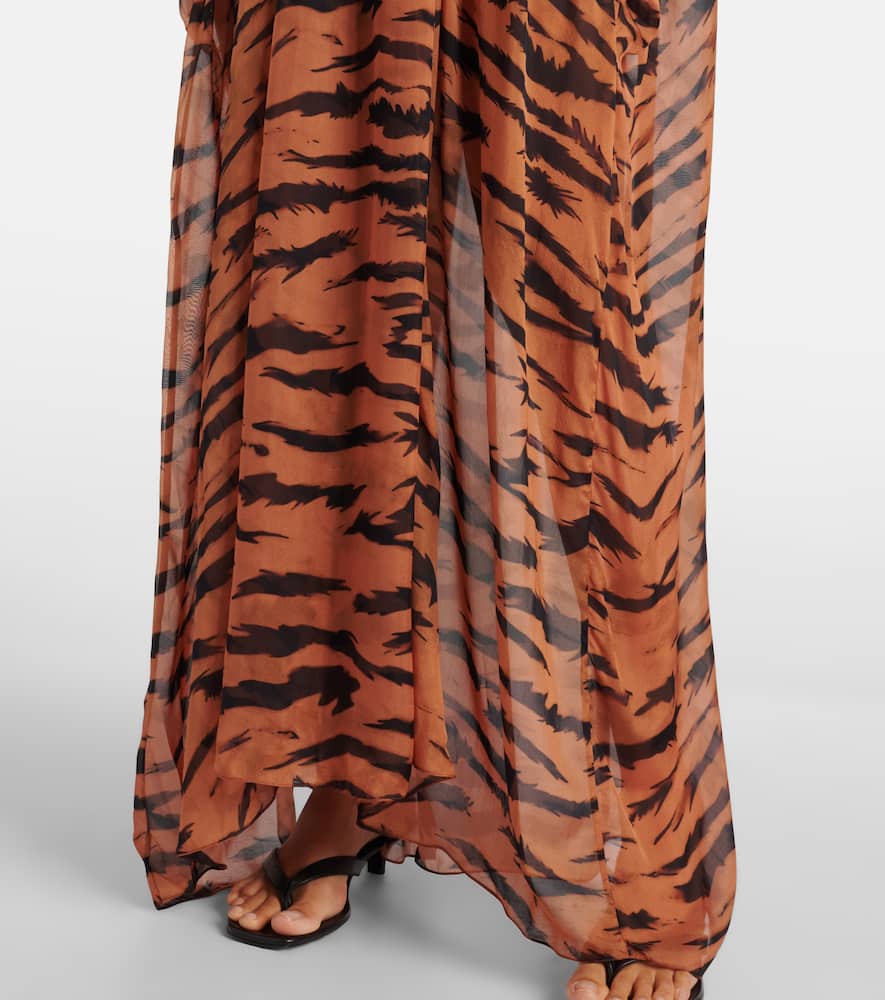 X Sabine Getty printed silk kaftan