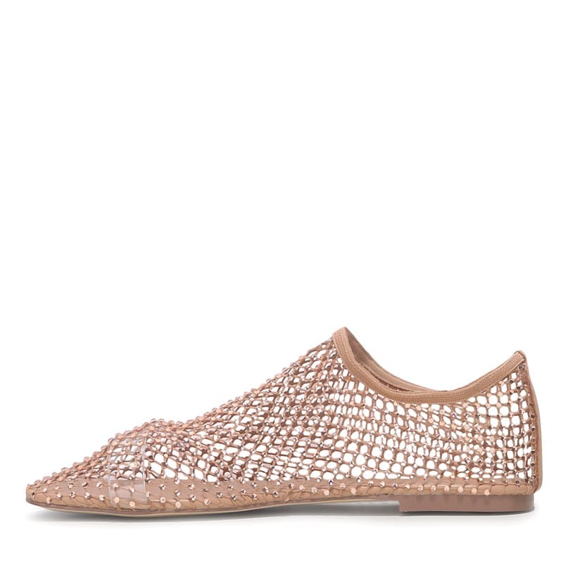 Women's Mino Mesh Ballet Flat Shoes (Pink)