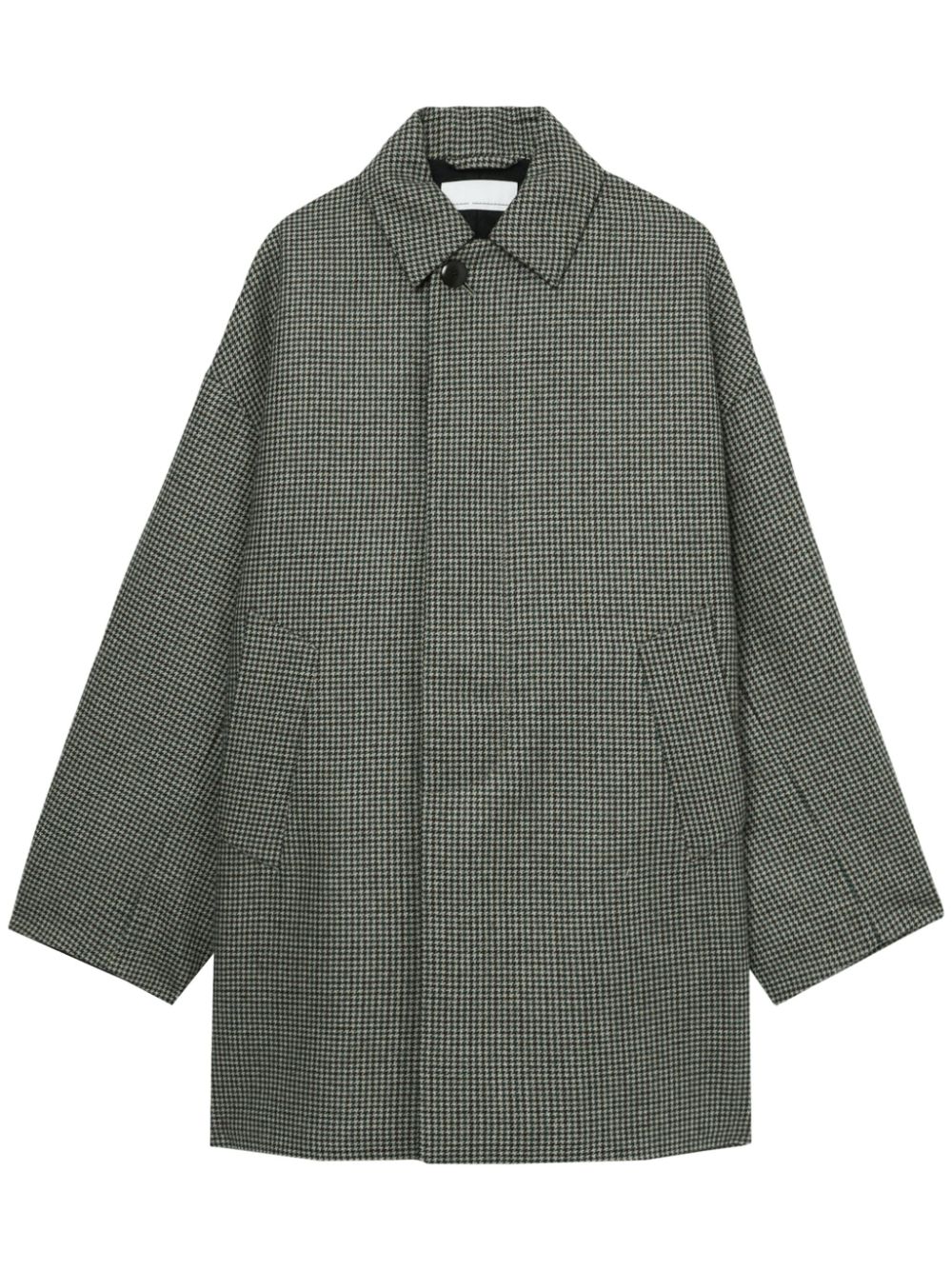Check-print coat - Neutrals