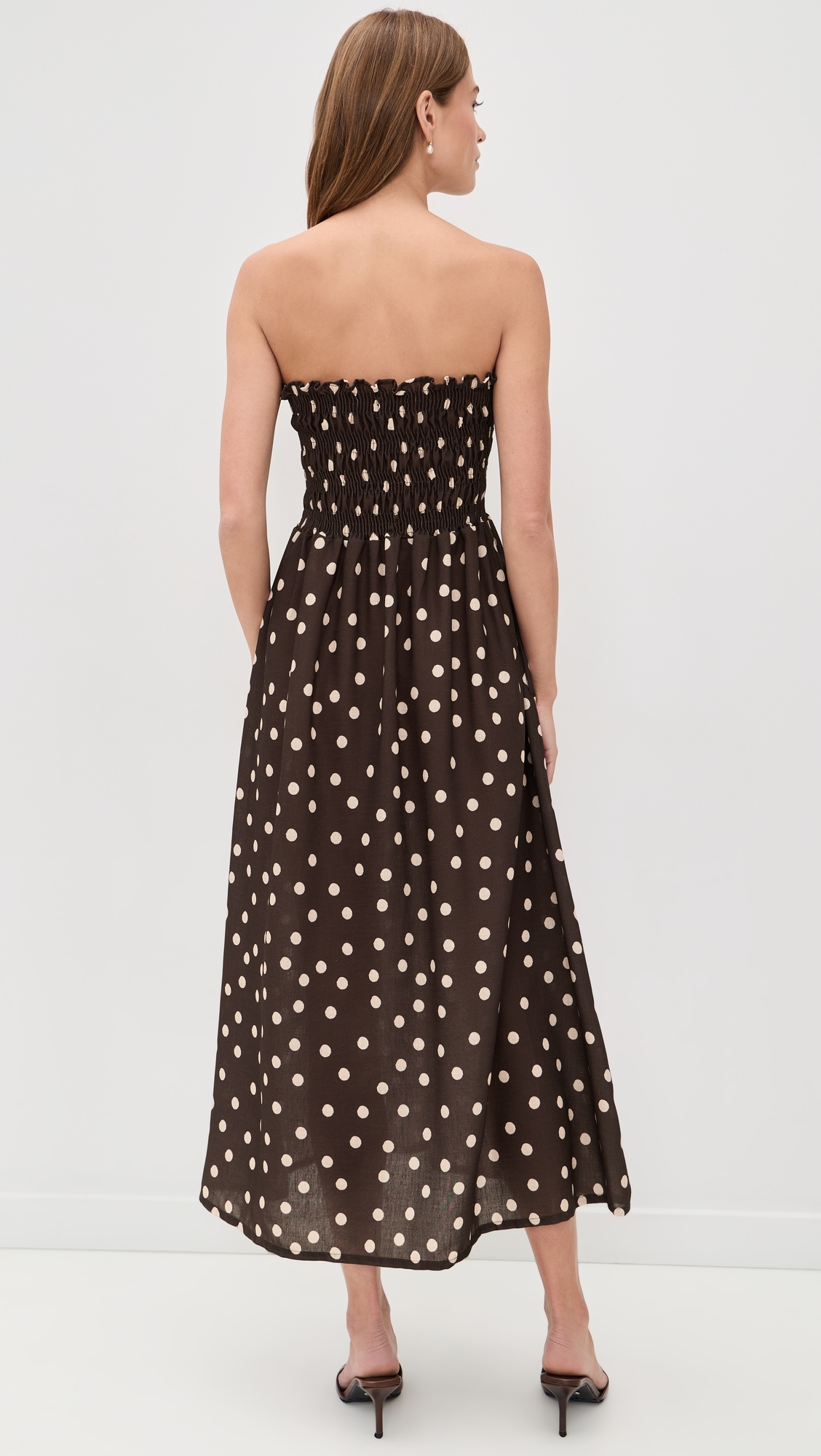 The Drift Dress Polka Dots Brown