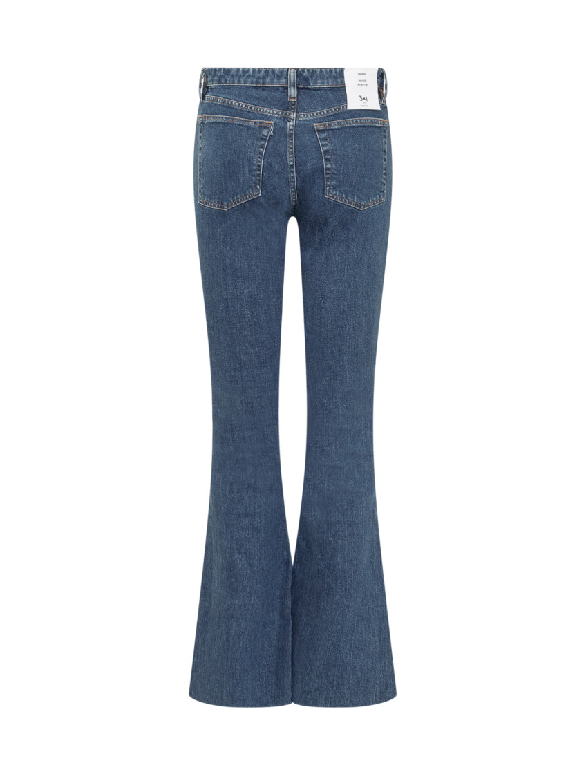 Blue Flared High Rise Jeans