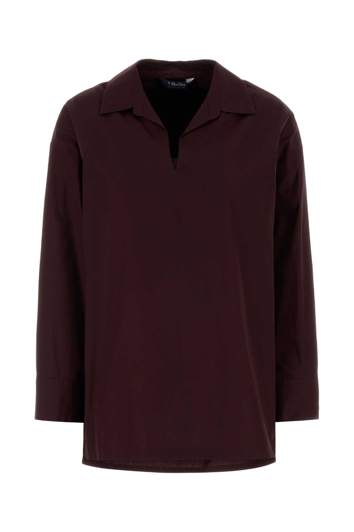 Cotton Polo Sweater — Burgundy