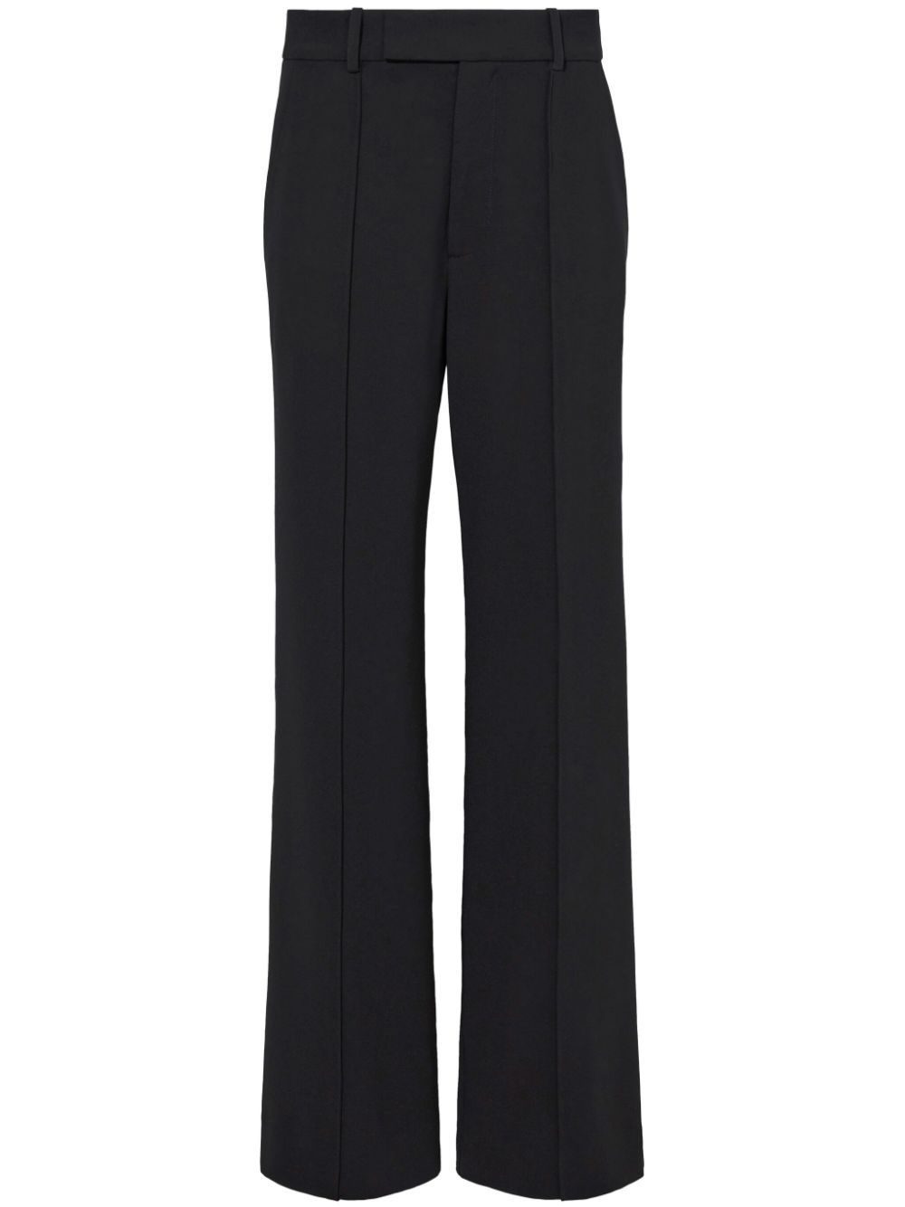 Weyes crepe wide-leg trousers - Black