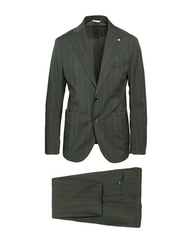 Man Suit Military green Size 40 Virgin Wool
