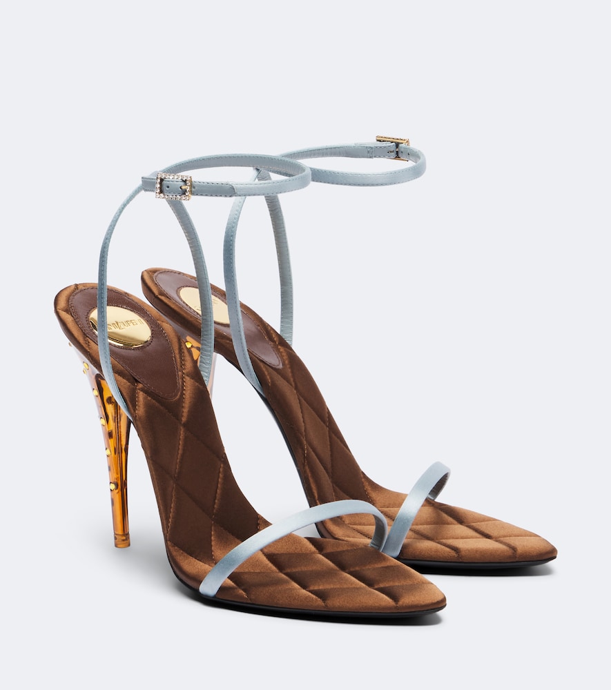 Ivresse embellished quilted satin sandals