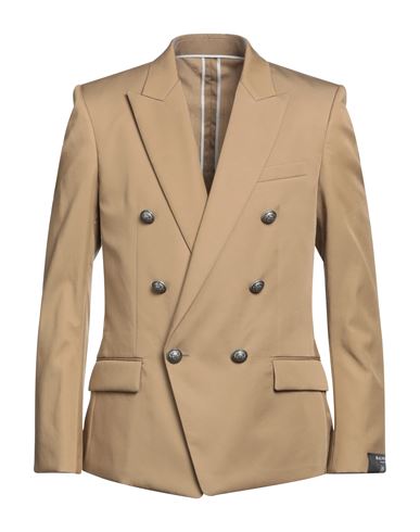 Man Blazer Camel Size 36 Lyocell, Cotton