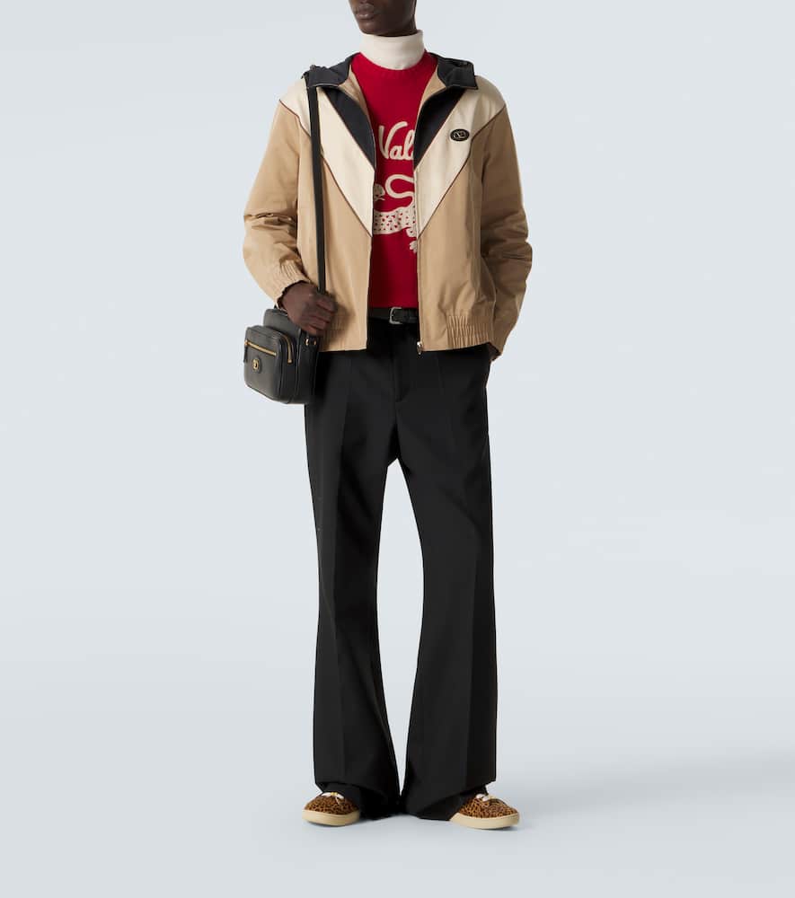 VLogo striped jacket