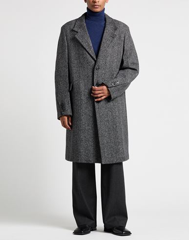 Man Coat Charcoal Size 38 Wool, Polyamide