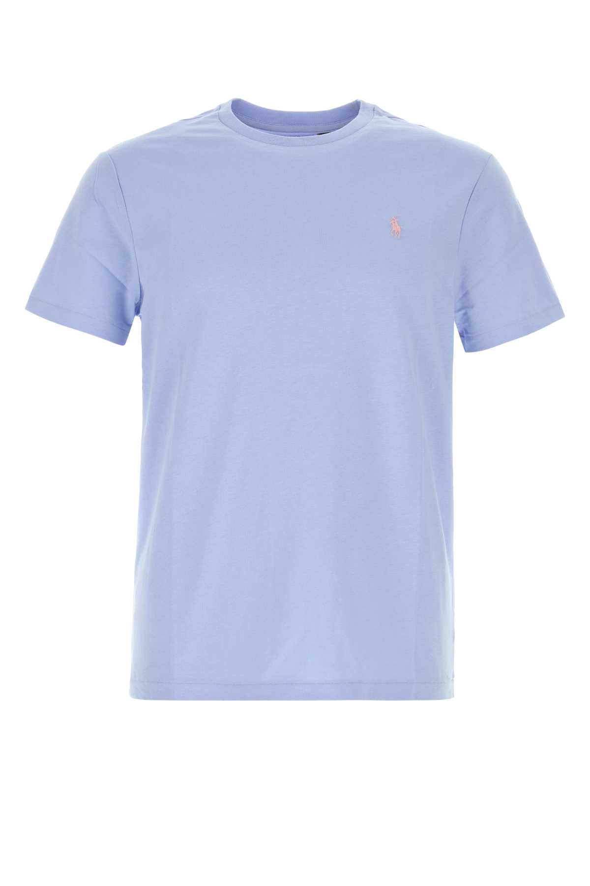Cotton Crew-Neck T-Shirt — Blue