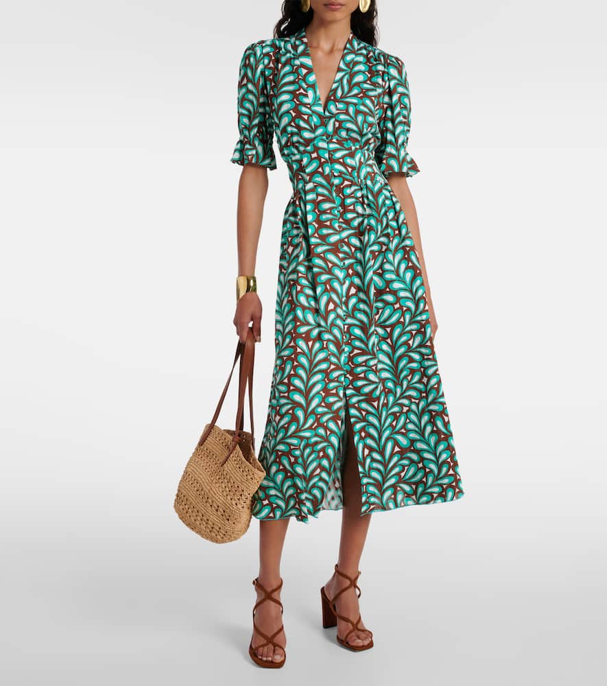 Diane von Furstenberg Erica printed cotton midi dress