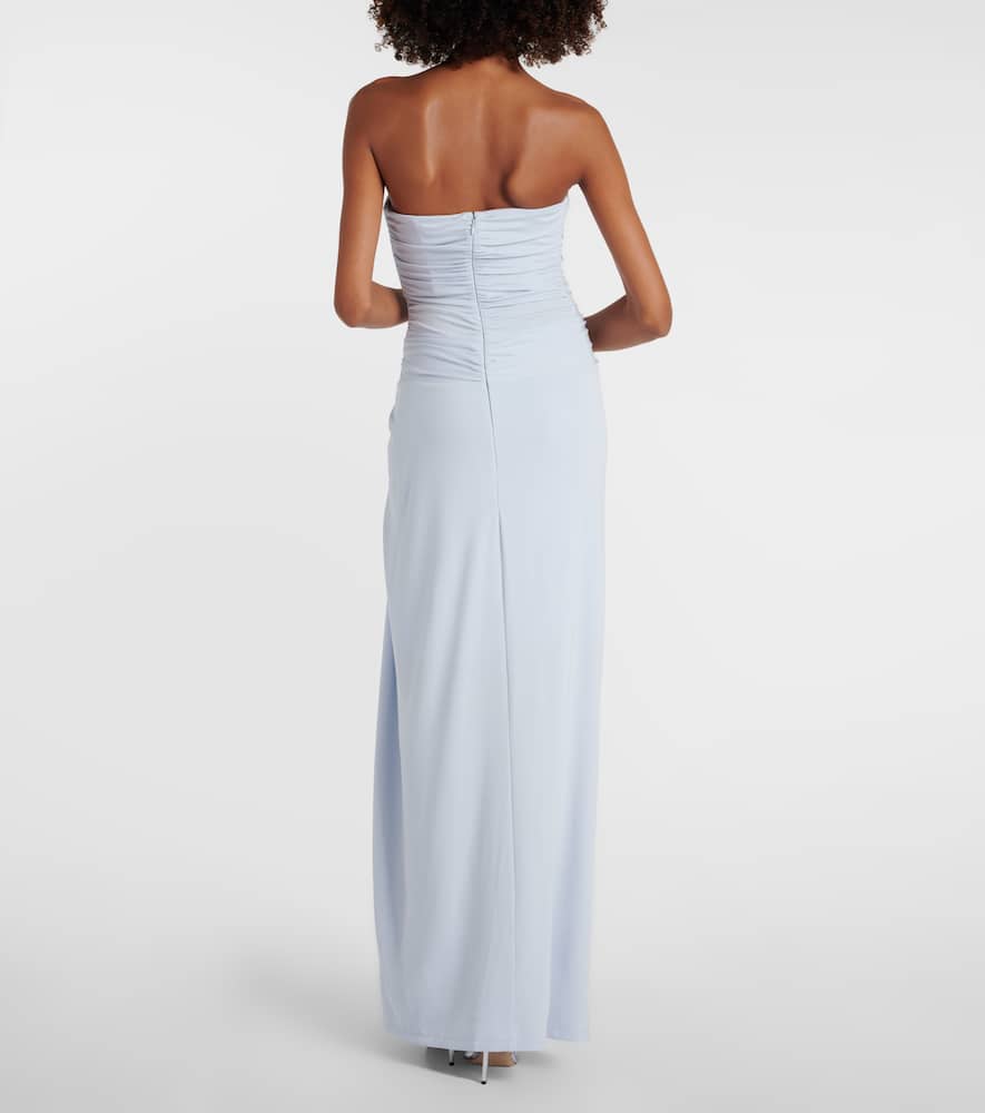 Simkhai Emma draped jersey bustier gown