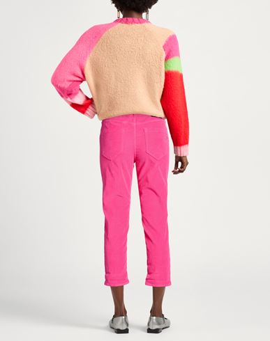 Woman Pants Fuchsia Size 33 Cotton, Lyocell, Elastane