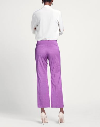 Woman Pants Mauve Size 8 Viscose, Cotton, Silk, Elastane