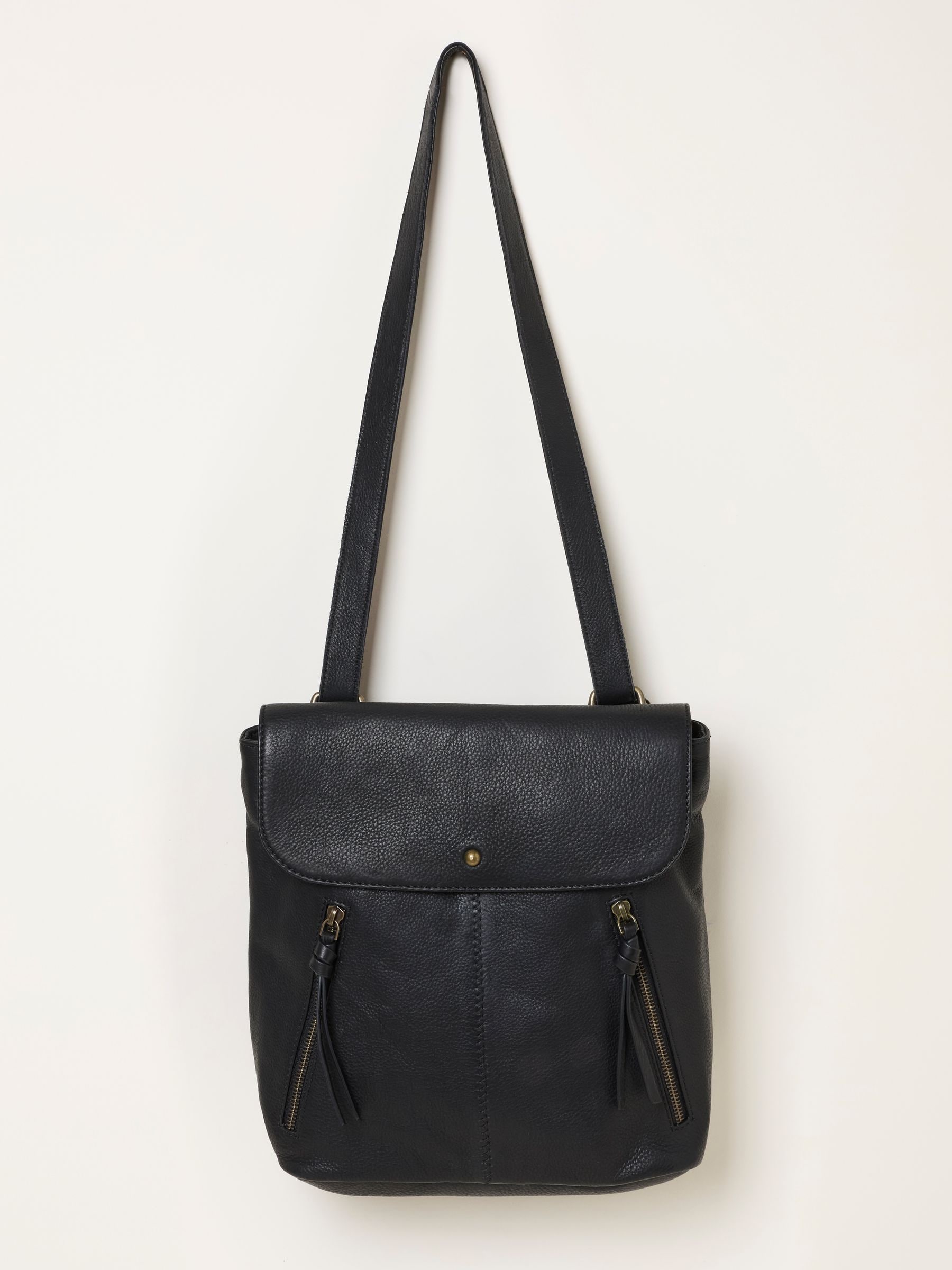 FatFace Black Lottie Leather Backpack