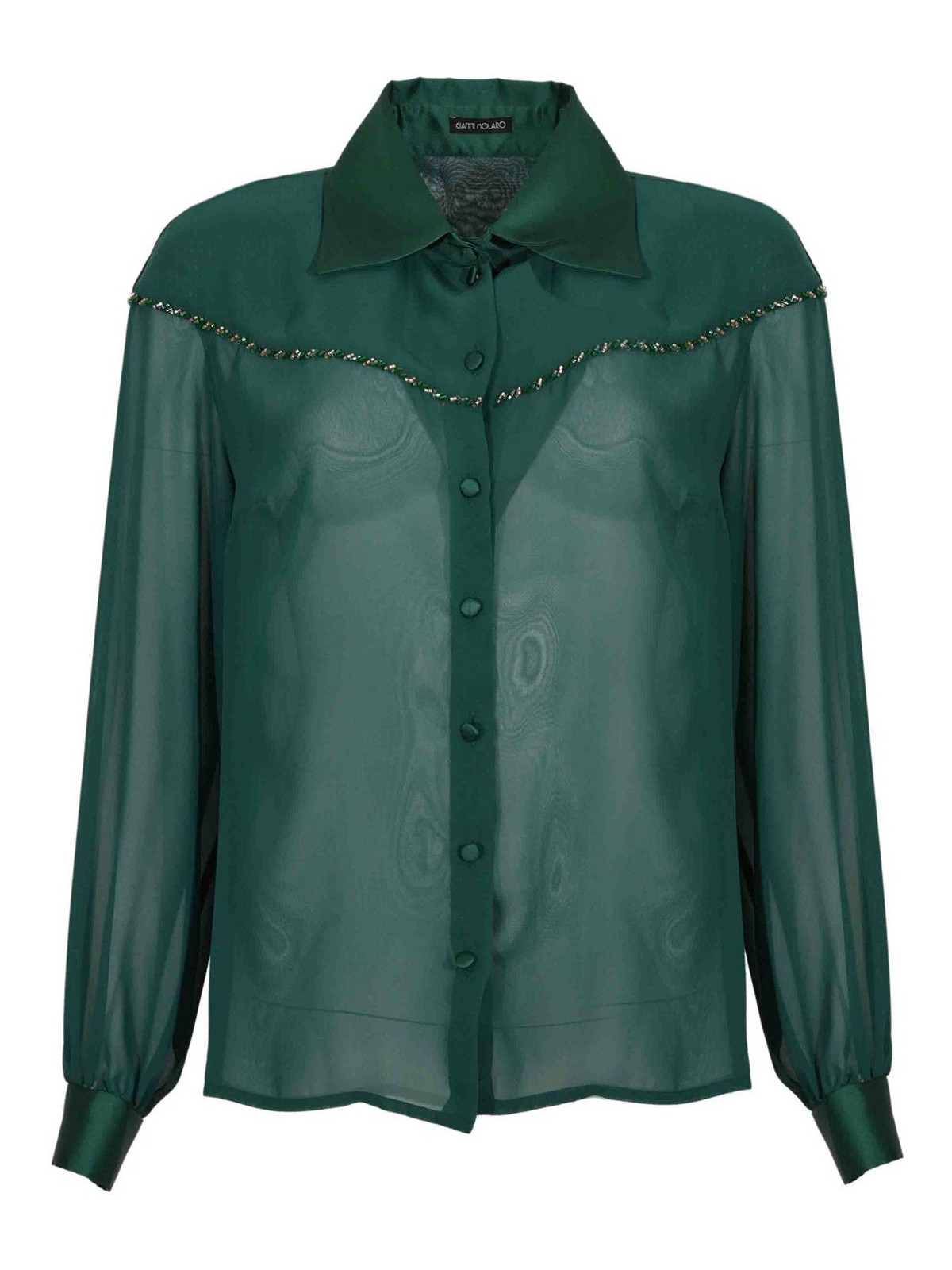 Georgette Shirt With Jewel Embroidery