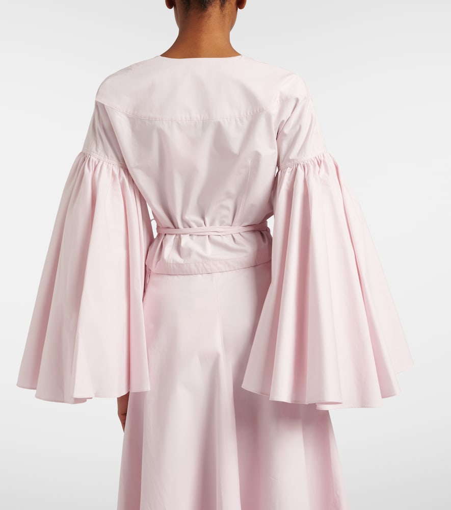 Paysan cotton poplin wrap top