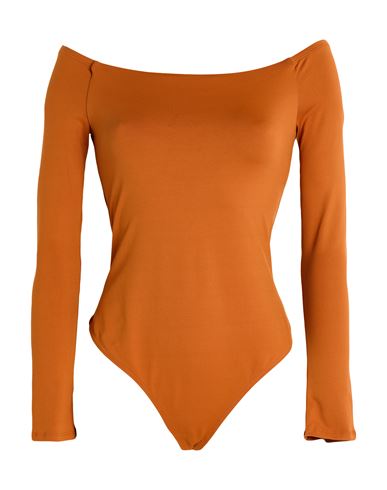 Woman Bodysuit Rust Size XS Polyamide, Elastane