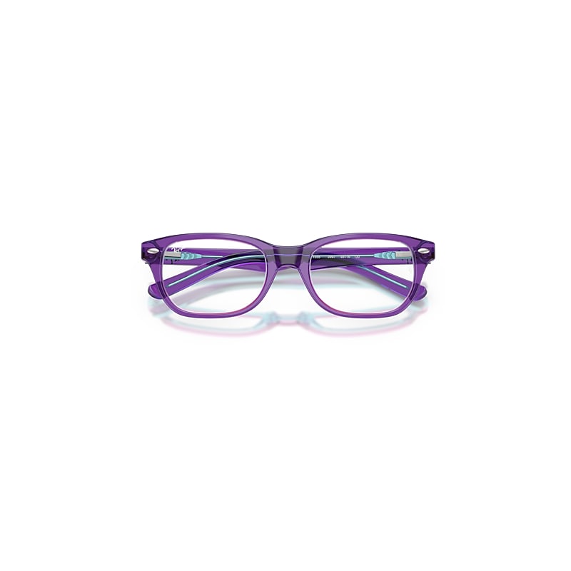 Ray-Ban Rb1555 Optics Kids Optical Transparent Violet & Light Blue Frame Clear Lenses Polarized