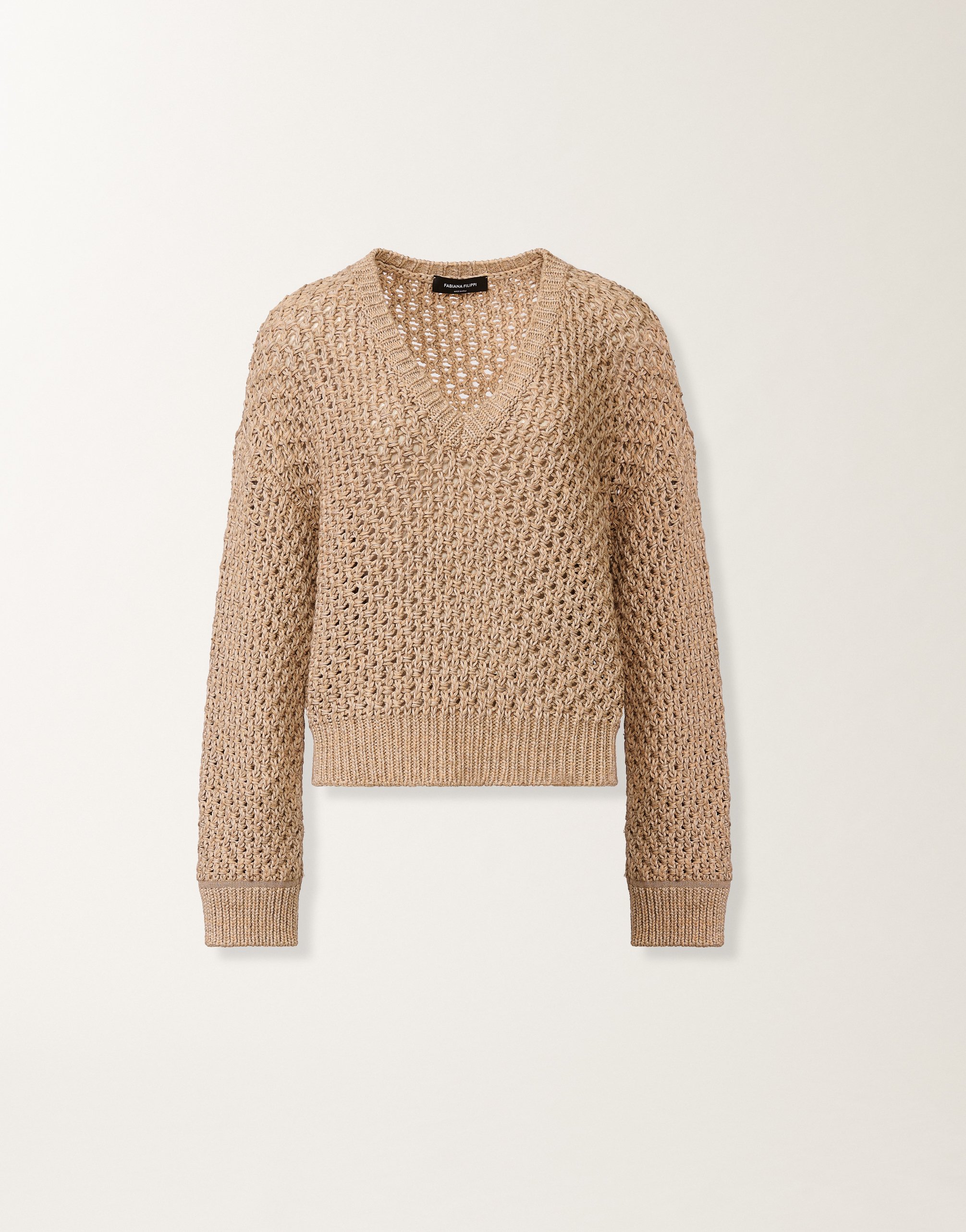 Mouliné knit sweater, maple