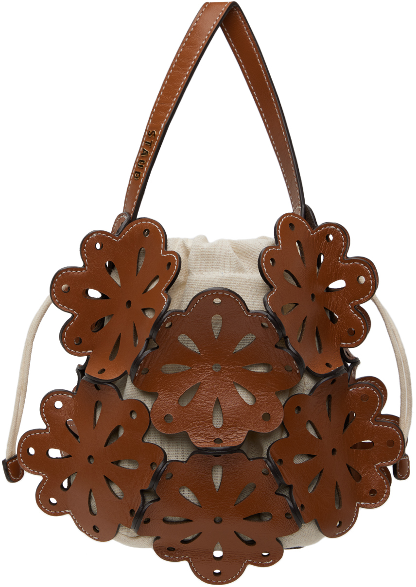 Staud Beige & Tan Flora Basket Bag