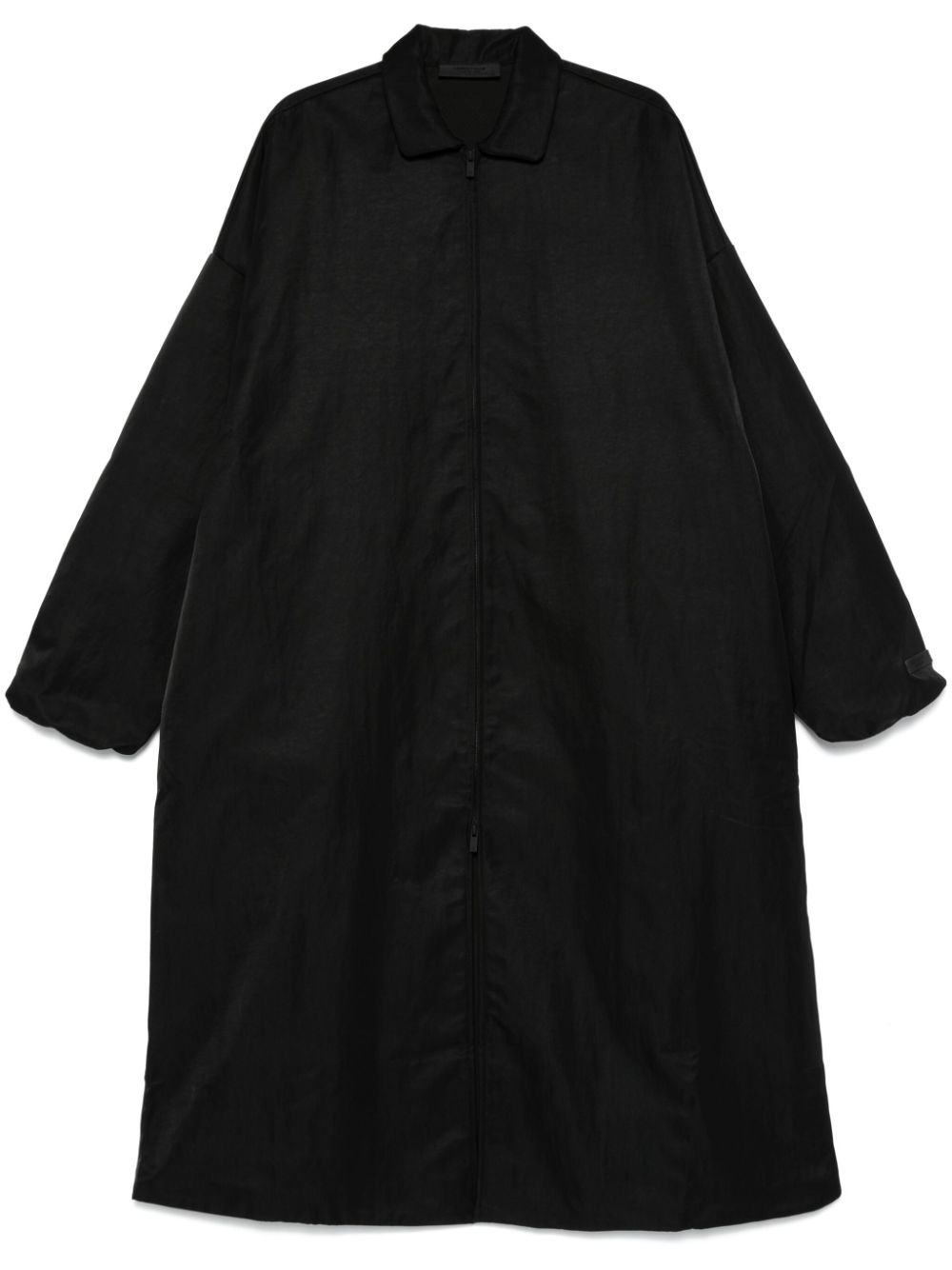 Logo-lettering coat - Black