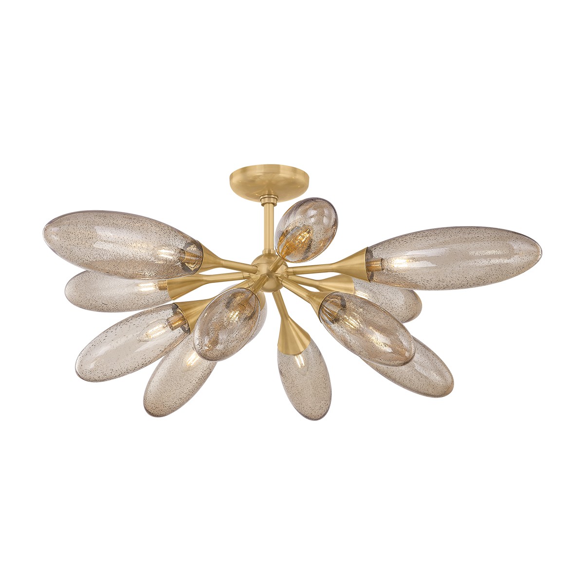 Vintage Brass Semi Flush Mount from the Cordoba Collection