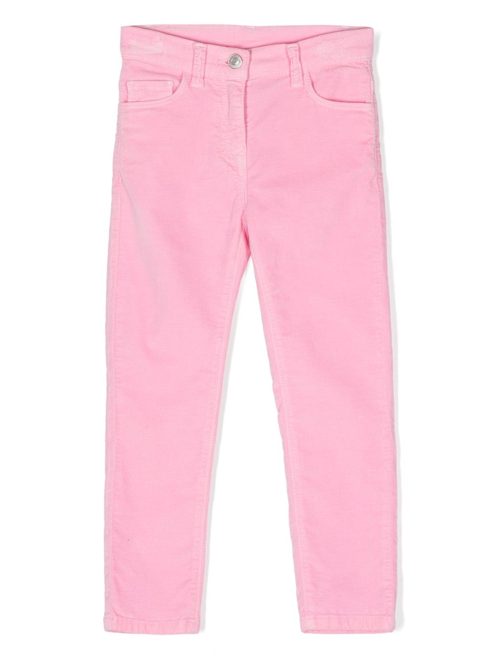 Star-patch straight-leg trousers - Pink