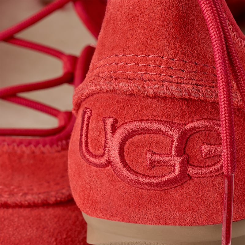 ® Women's Quill Ballet Sneaker Suede Shoes in Red Pepper