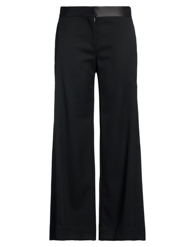 Woman Pants Black Size 10 Polyester, Virgin Wool