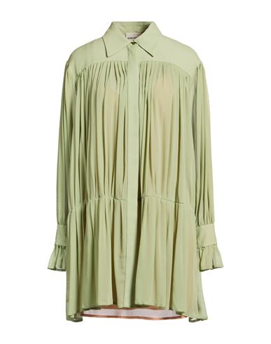 Woman Mini dress Sage green Size 6 Acetate, Silk