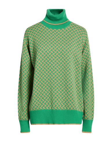 Woman Turtleneck Green Size XS Cashmere