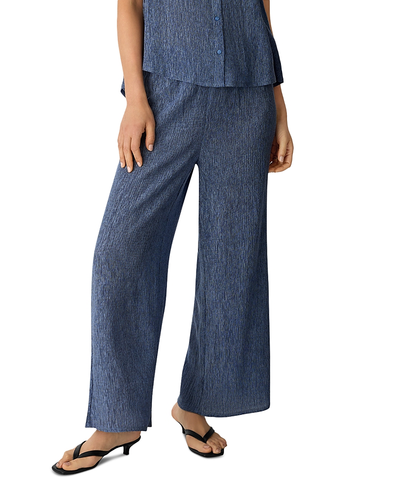 Plisse Wide Ankle Pants