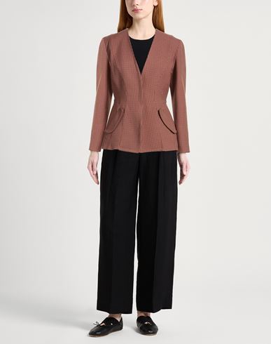 Woman Jacket Brown Size 4 Polyester, Viscose, Elastane