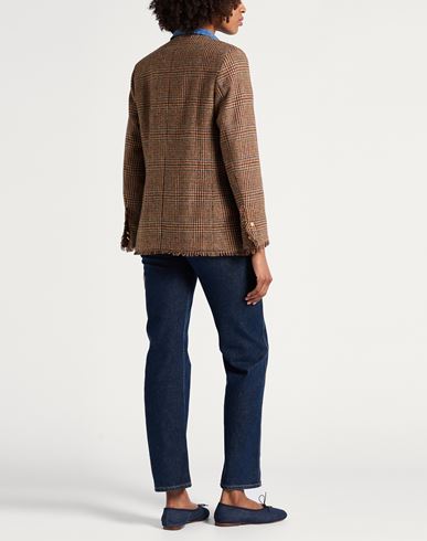 Woman Jacket Camel Size 4 Virgin Wool