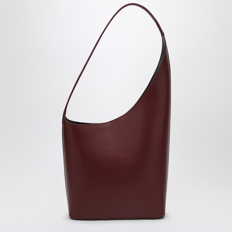 에스더 에크메 Bordeaux Leather Demi Lune Bag
