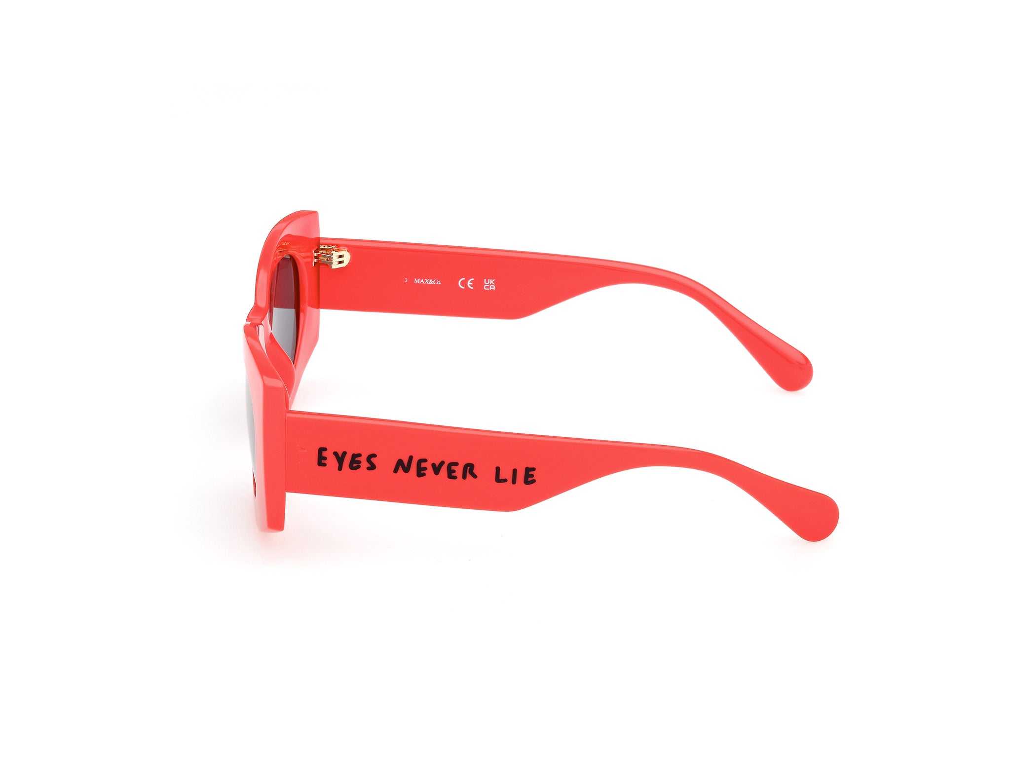 MAX&Co Woman MAX&Co MO0131 66A Sunglasses Injected Red Smoke Geometric Norma