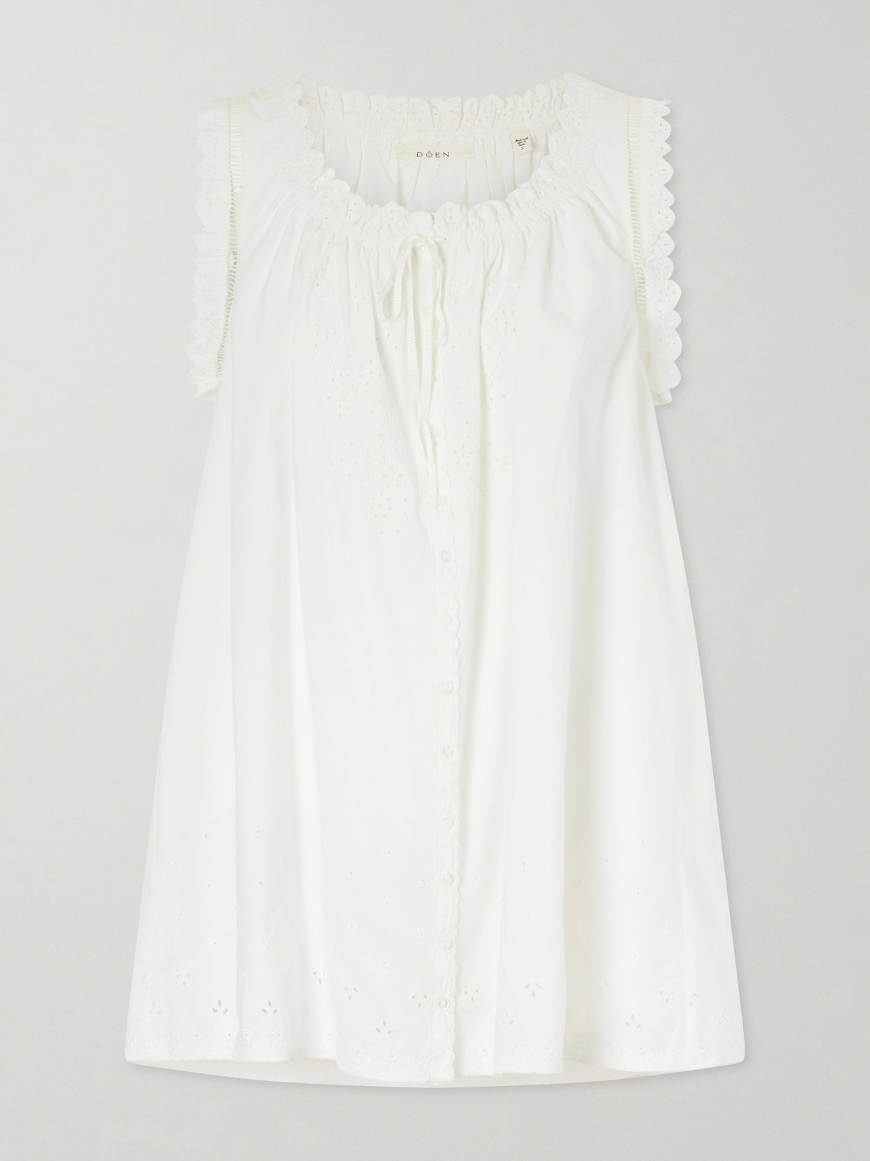 Nessie Broderie Anglaise Organic Cotton Mini Dress
