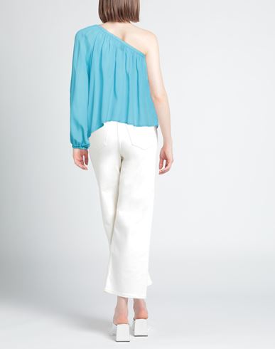 Même Road Woman Top Azure Size 2 Viscose, Silk