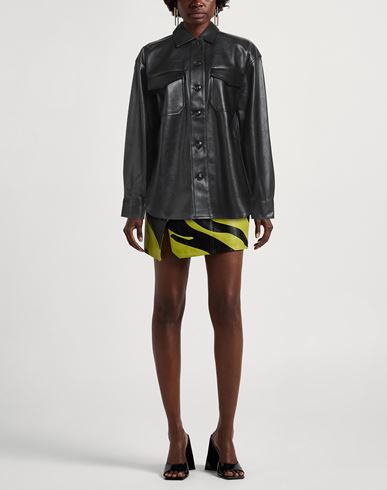 Woman Shirt Black Size L Polyester, Polyurethane resin