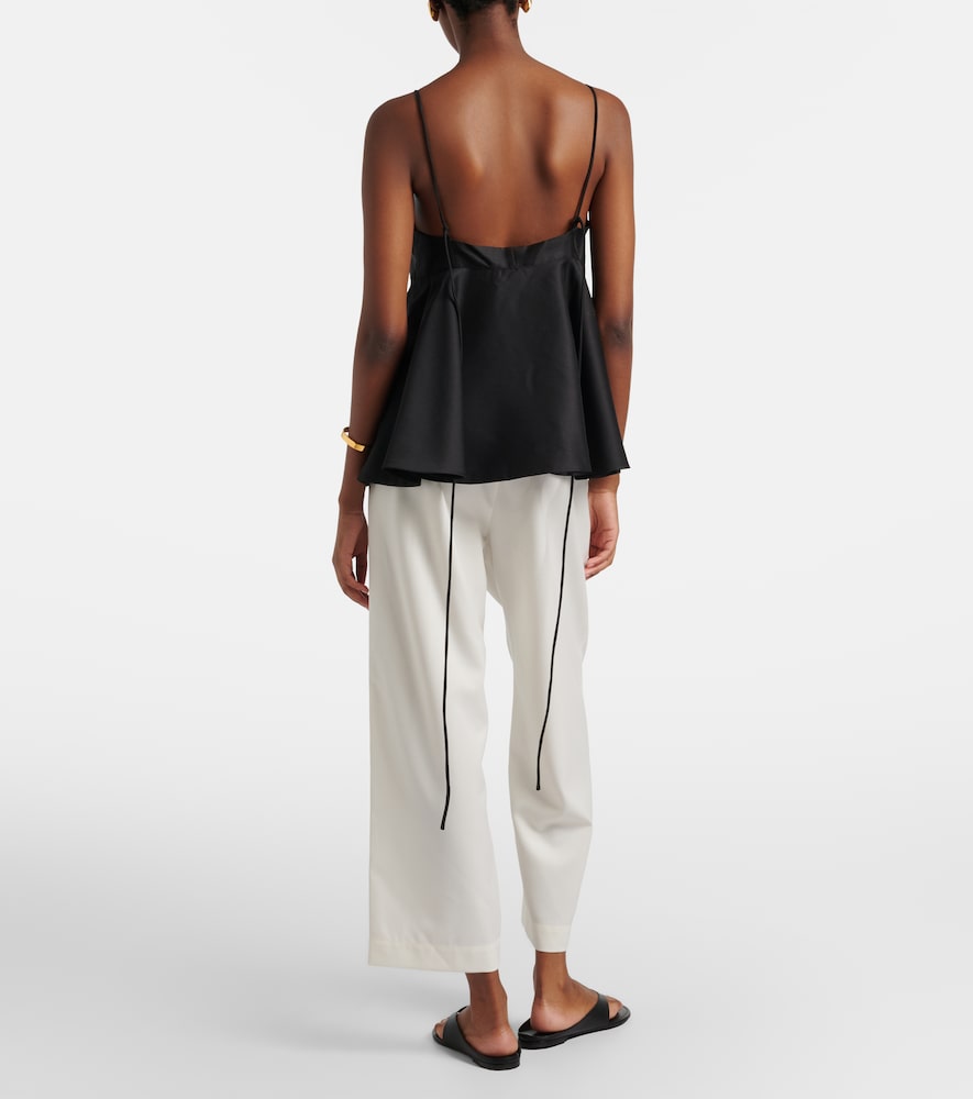 Róhe Wool-blend cropped wide-leg pants