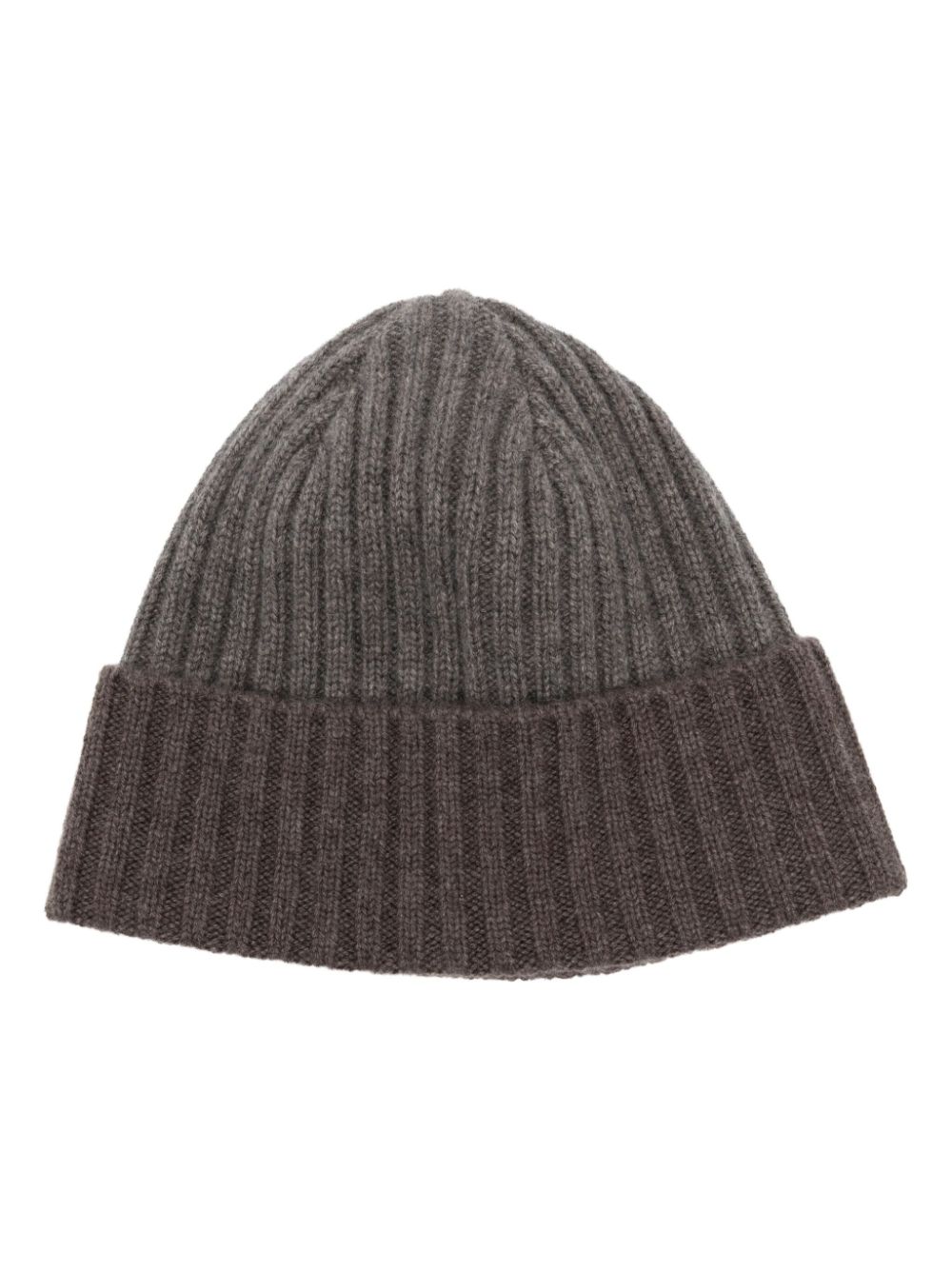 Contrast cashmere beanie - Neutrals