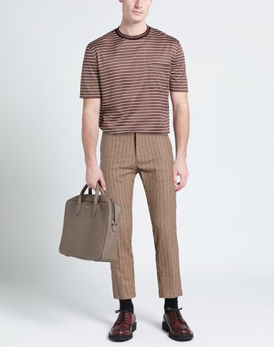 Man Pants Brown Size 28 Wool, Polyester, Elastane